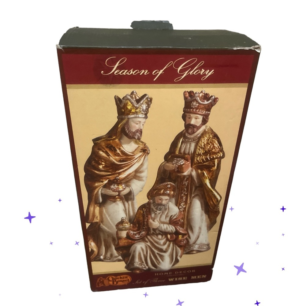 Cracker Barrel Season of Glory Three Wise Men Set of 3 Christmas Nativity Set